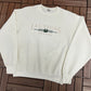 Las Vegas, Nevada Graphic Crewneck | Size Large | Vintage 1990s Promotional Tourist White Sweater |