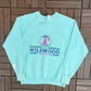 Wildwood, New Jersey Graphic Crewneck | Size Large | Vintage 1980s Tourist Promotional Blue Sweater |