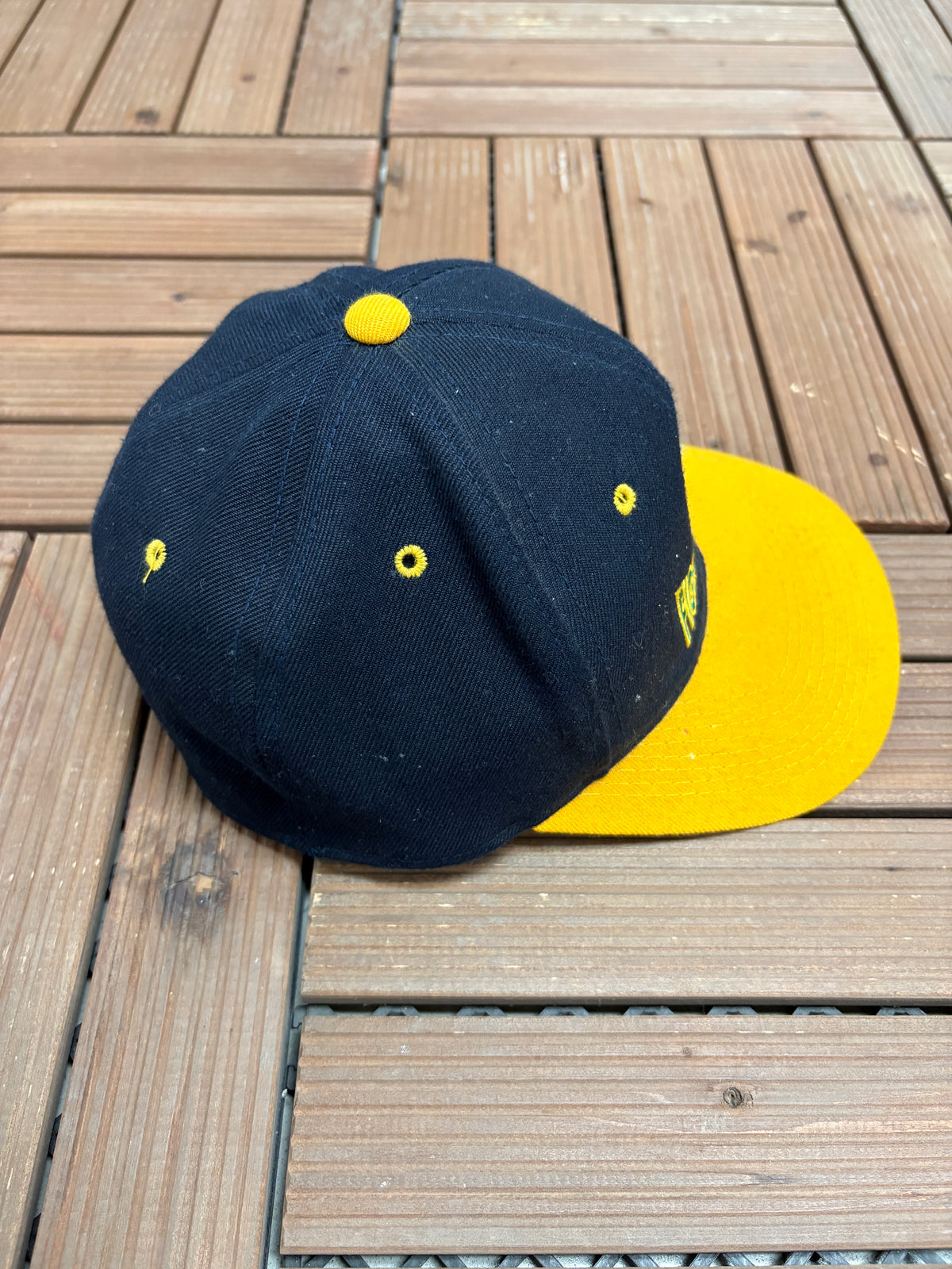Notre Dame Fighting Irish Graphic Hat | Size 7 1/8 | Vintage 1990s College Blue Cap |