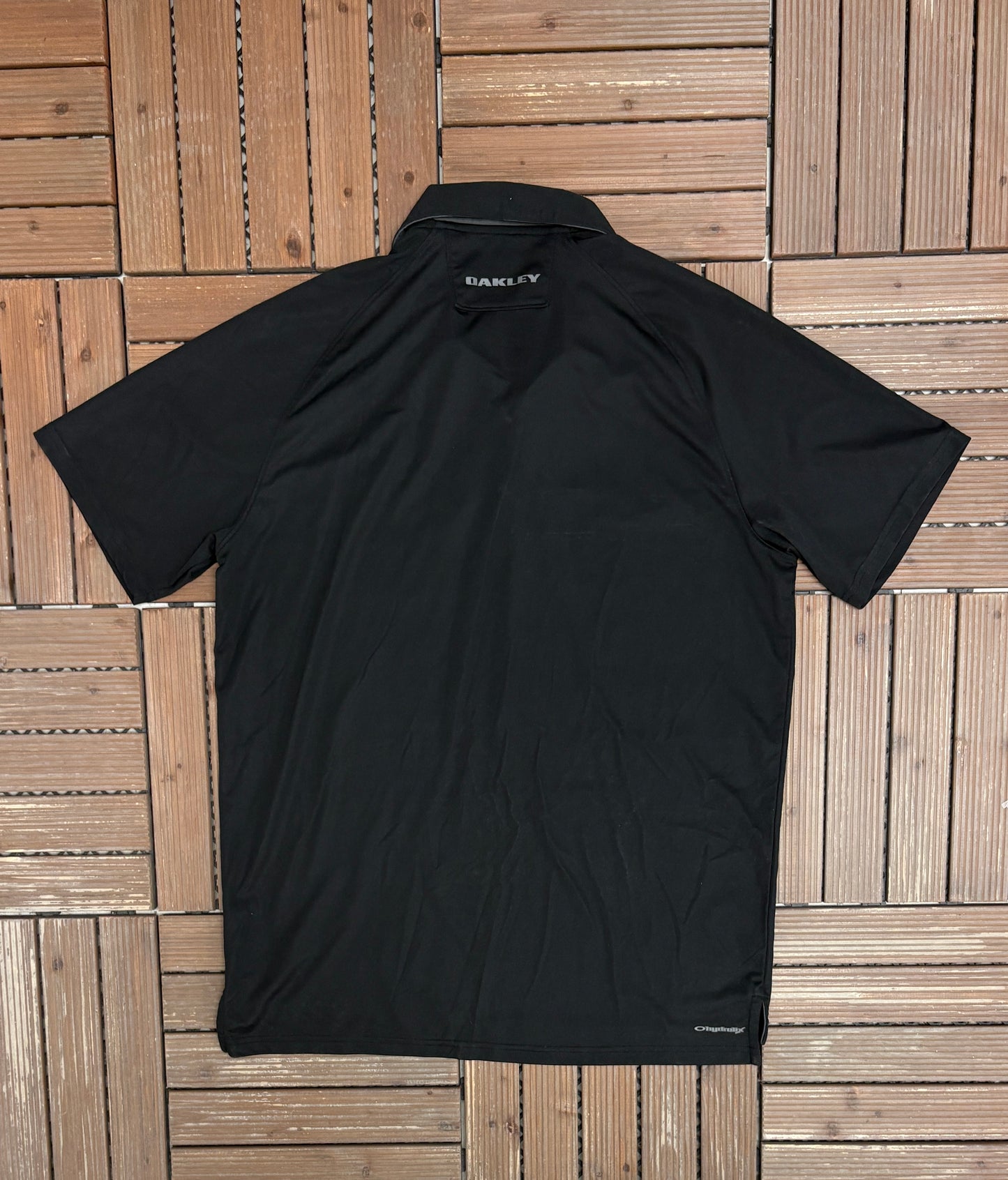 Miller Genuine Draft Embroidered Graphic Golf Shirt | Size X-Large | Modern Oakley Black T-Shirt |