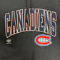 Montreal Canadiens Tank Top Graphic Hoodie | Size Medium | Vintage 1990s NHL Hockey Black T-Shirt |