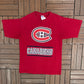 Montreal Canadiens Graphic Tee | Size Medium | Vintage 1990s NHL Hockey Red T-Shirt |