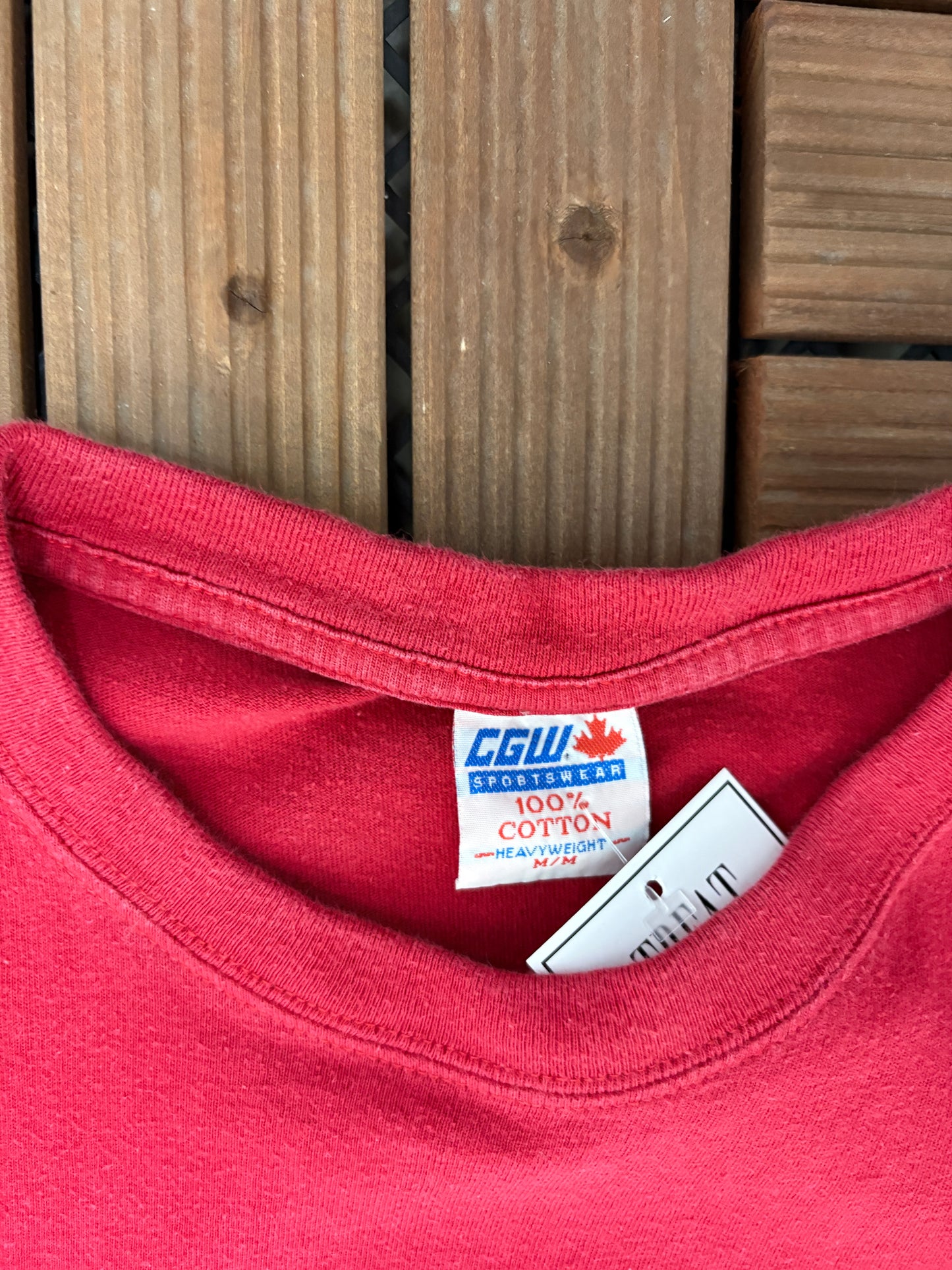 Montreal Canadiens Graphic Tee | Size Medium | Vintage 1990s NHL Hockey Red T-Shirt |