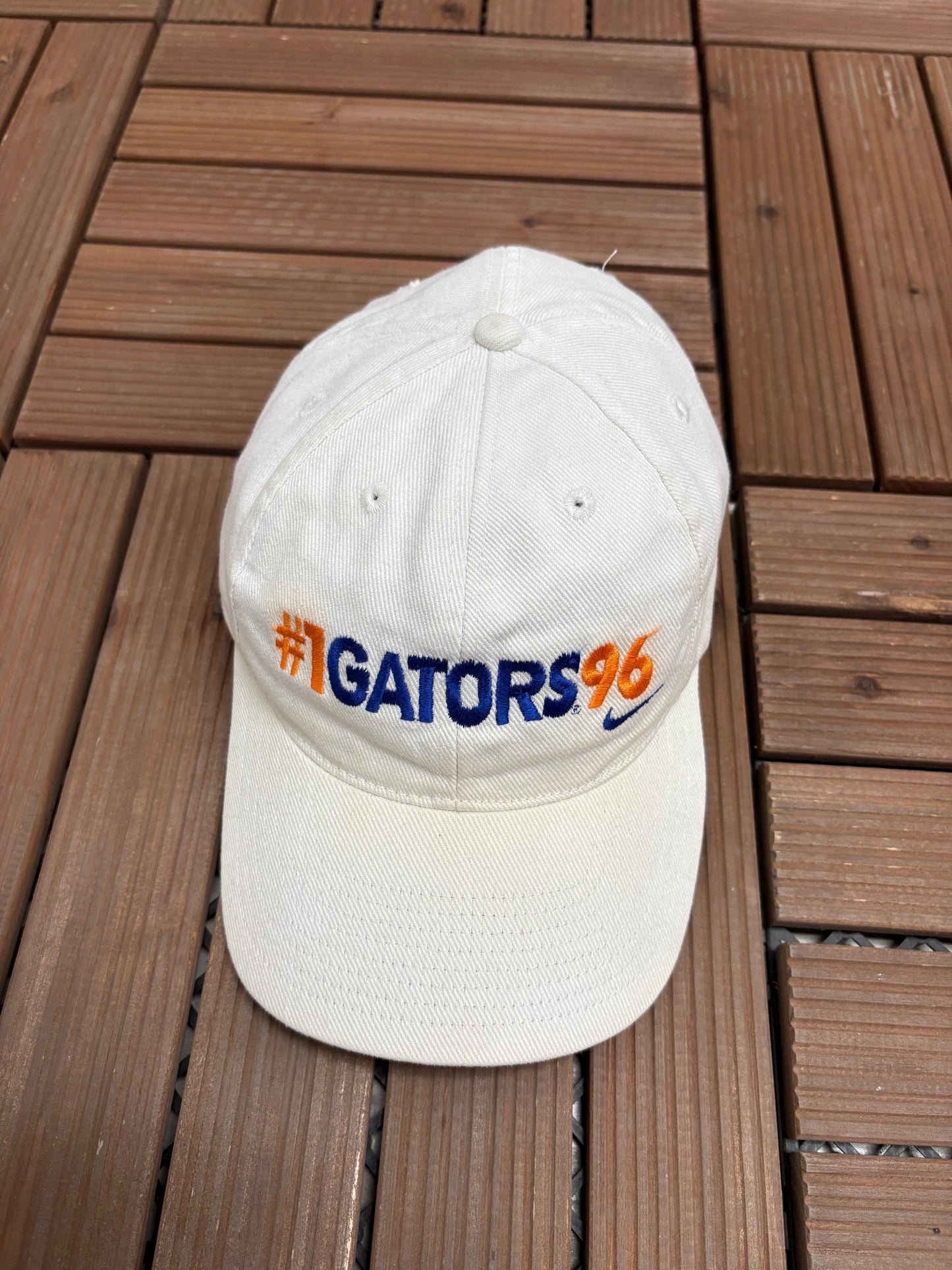 Florida Gators '96 Nike Graphic Hat | Snap Back | Vintage 1990s College White Hat |