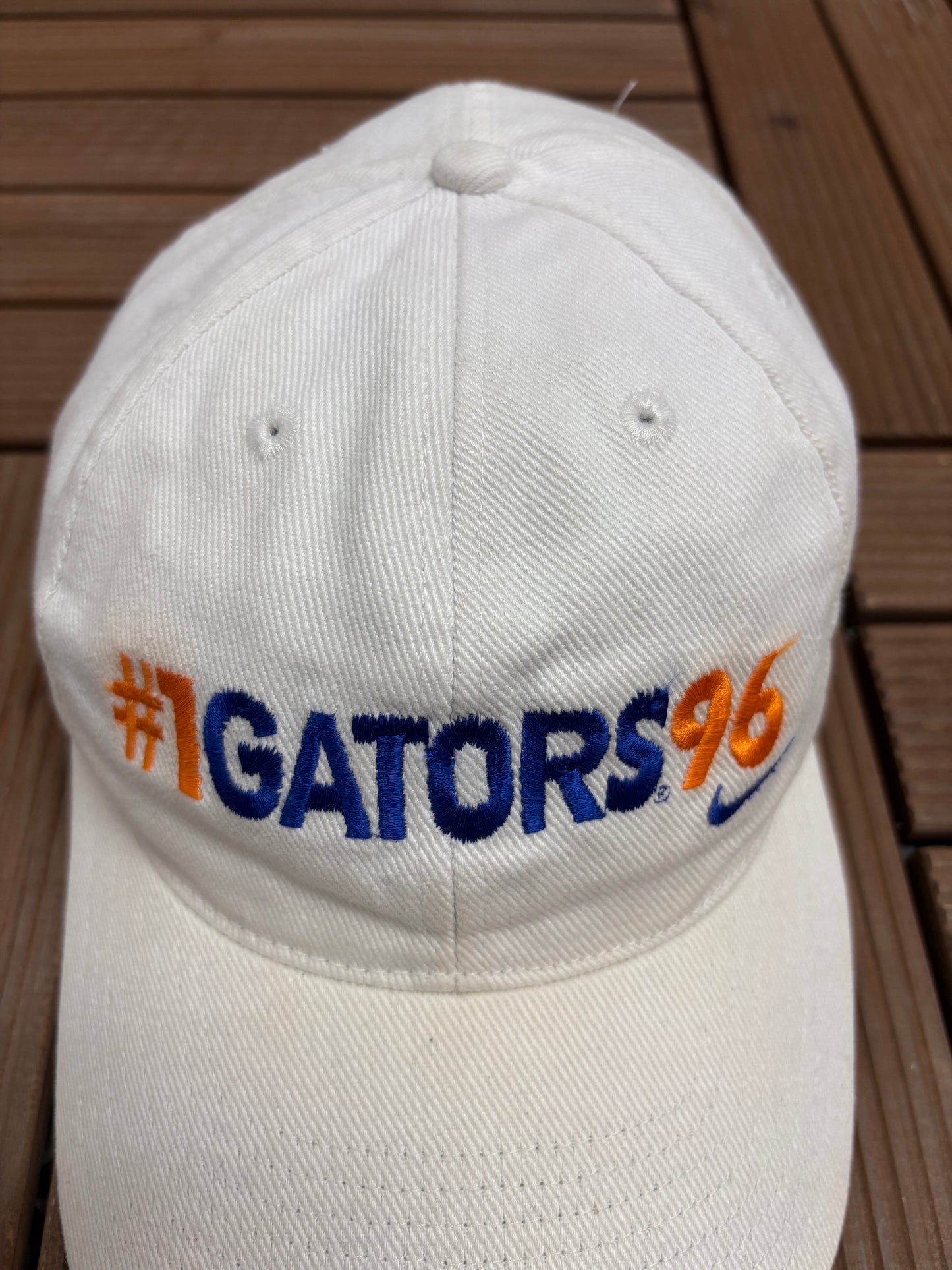 Florida Gators '96 Nike Graphic Hat | Snap Back | Vintage 1990s College White Hat |