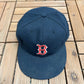 Boston Red Sox Embroidered Graphic Hat | Size 7 5/8 | Vintage 1990s MLB Baseball Blue Cap |