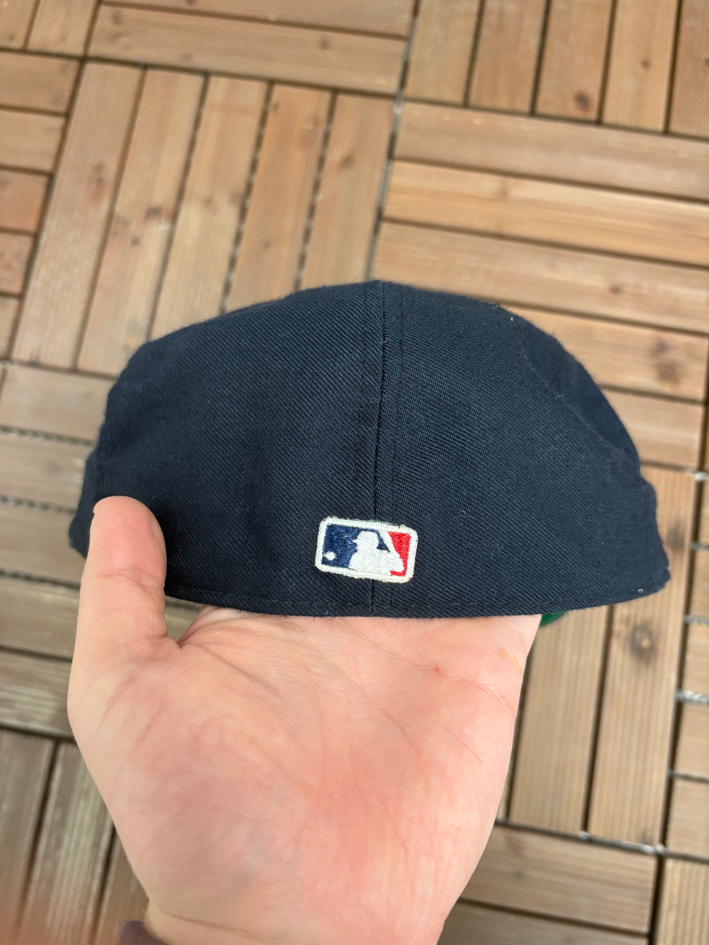 Boston Red Sox Embroidered Graphic Hat | Size 7 5/8 | Vintage 1990s MLB Baseball Blue Cap |