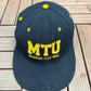 Michigan Tech Huskies Embroidered Graphic Hat | Snap Back | Vintage 1990s College Sports Blue Cap |
