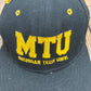 Michigan Tech Huskies Embroidered Graphic Hat | Snap Back | Vintage 1990s College Sports Blue Cap |