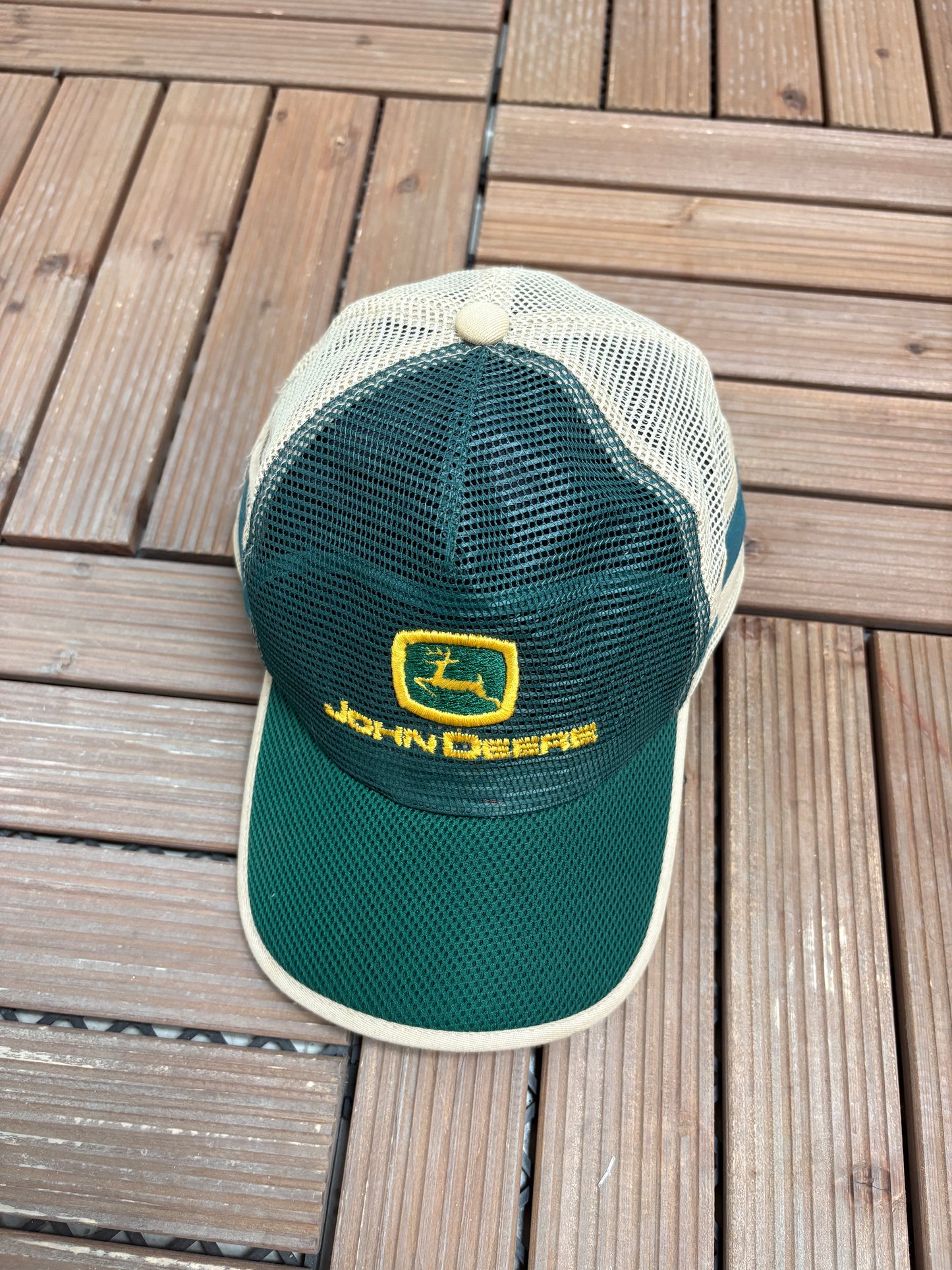 John Deere Embroidered Graphic Hat | Snap Back | Vintage 2000s Promotional Green Cap |