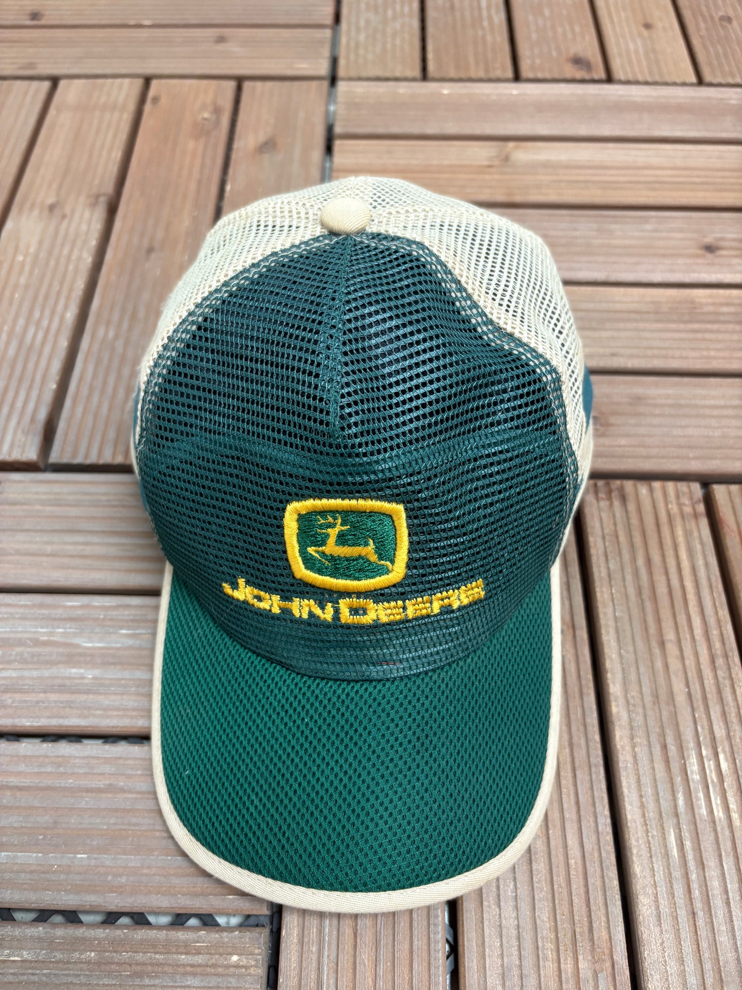 John Deere Embroidered Graphic Hat | Snap Back | Vintage 2000s Promotional Green Cap |