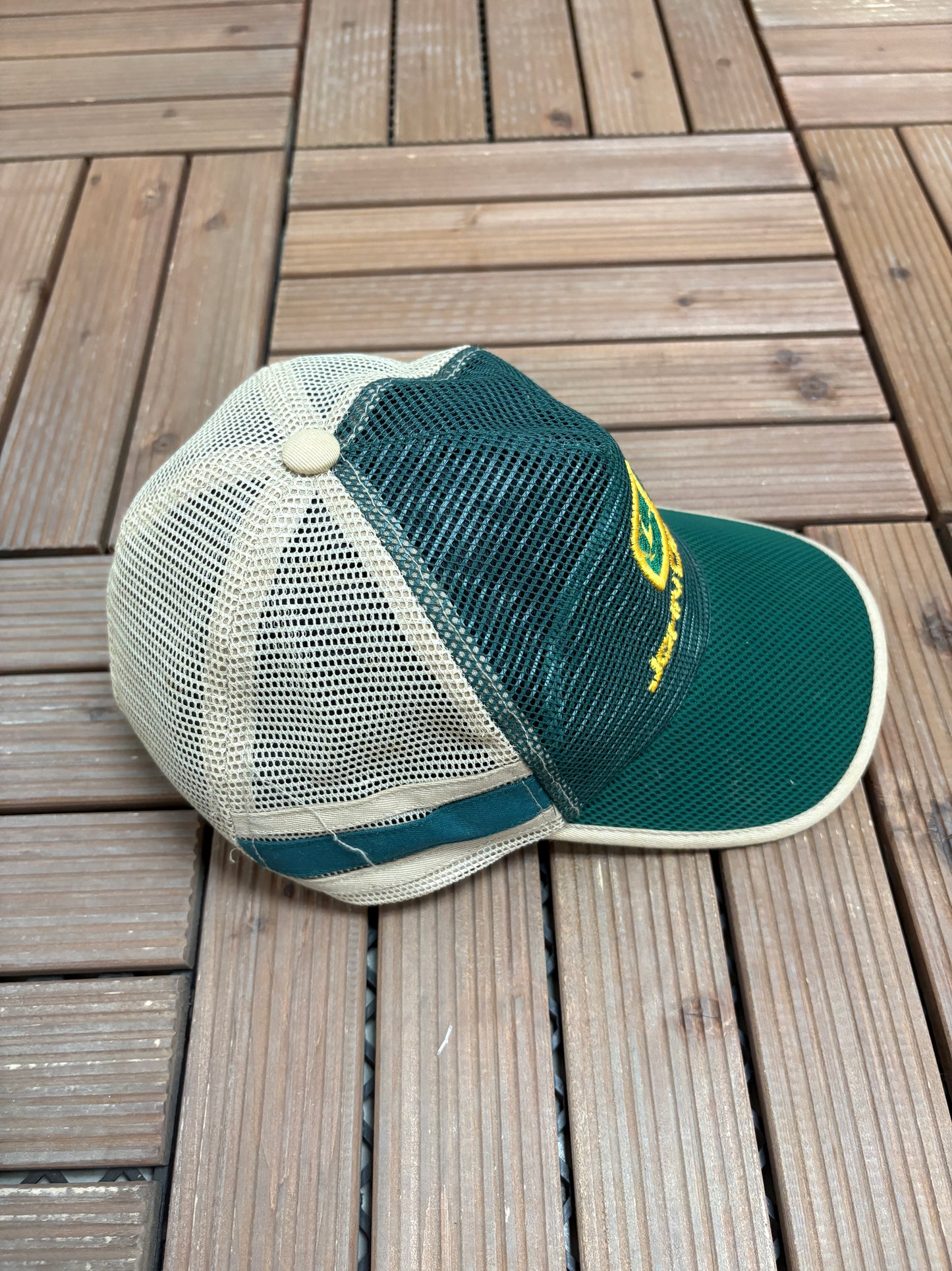 John Deere Embroidered Graphic Hat | Snap Back | Vintage 2000s Promotional Green Cap |
