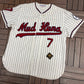 Toledo Mud Hens Stitched Pinstripe Jersey | Size X-Large | Vintage 2000s MiLB Baseball White Jersey |