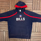 Buffalo Bills Stitched Graphic Hoodie | Size XX-Large | Vintage 2000s NFL Football Blue Sweater |