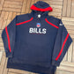 Buffalo Bills Stitched Graphic Hoodie | Size XX-Large | Vintage 2000s NFL Football Blue Sweater |