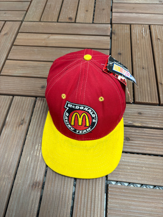 McDonald's Racing Team Bill Elliot NASCAR Hat | Snap Back | Vintage 1990s Racing Red Cap |