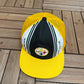 Pittsburgh Steelers Graphic Hat | Snap Back | Vintage 1990s NFL Football Black Cap |