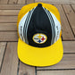 Pittsburgh Steelers Graphic Hat | Snap Back | Vintage 1990s NFL Football Black Cap |