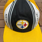 Pittsburgh Steelers Graphic Hat | Snap Back | Vintage 1990s NFL Football Black Cap |