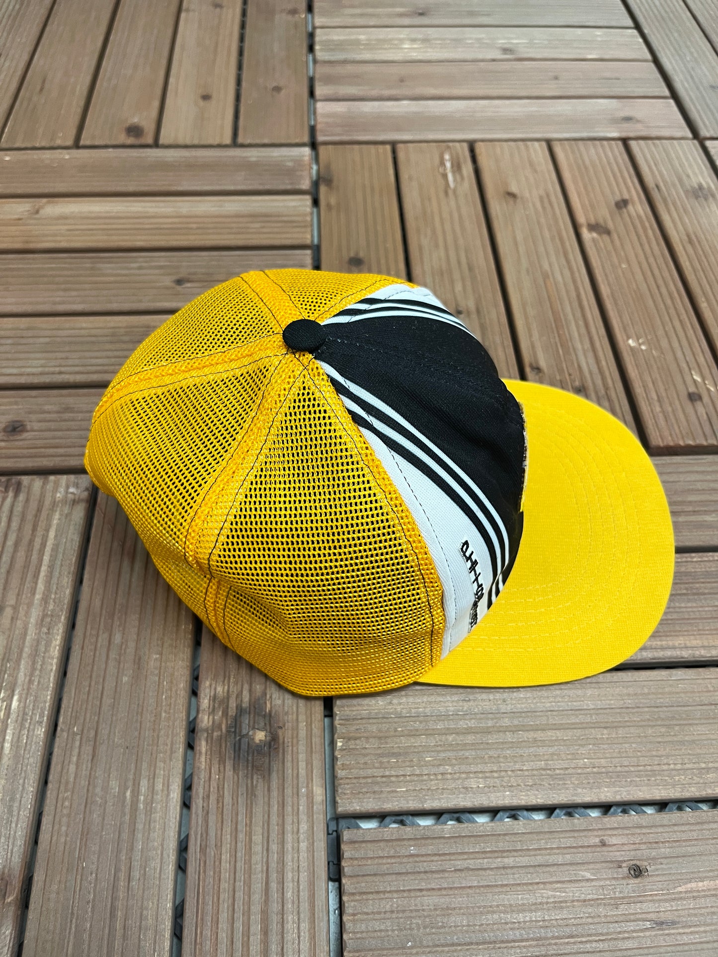 Pittsburgh Steelers Graphic Hat | Snap Back | Vintage 1990s NFL Football Black Cap |