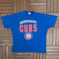 Chicago Cubs Graphic Tee | Size XX-Large | Vintage 1990s MLB Baseball Blue T-Shirt |