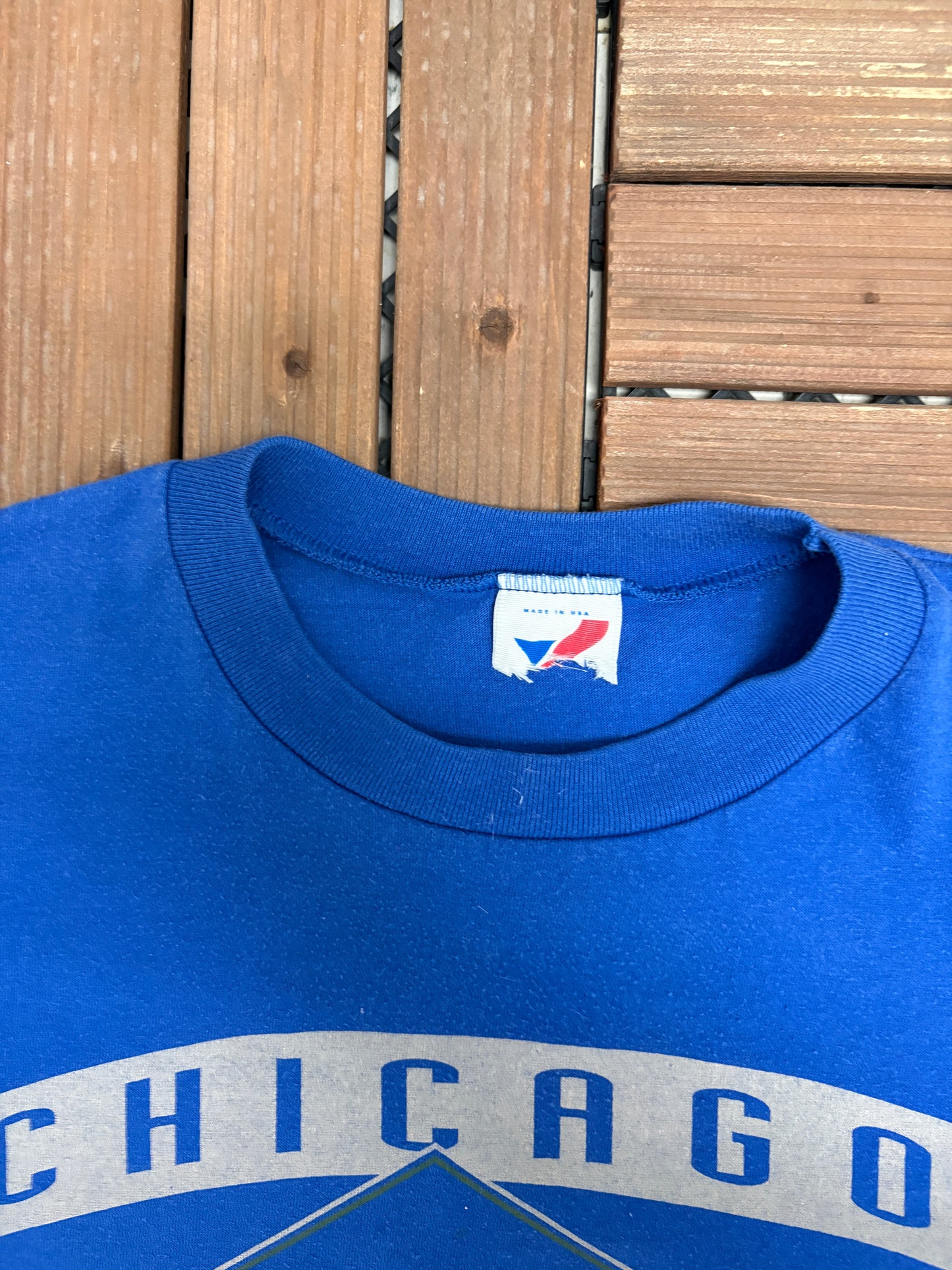Chicago Cubs Graphic Tee | Size XX-Large | Vintage 1990s MLB Baseball Blue T-Shirt |