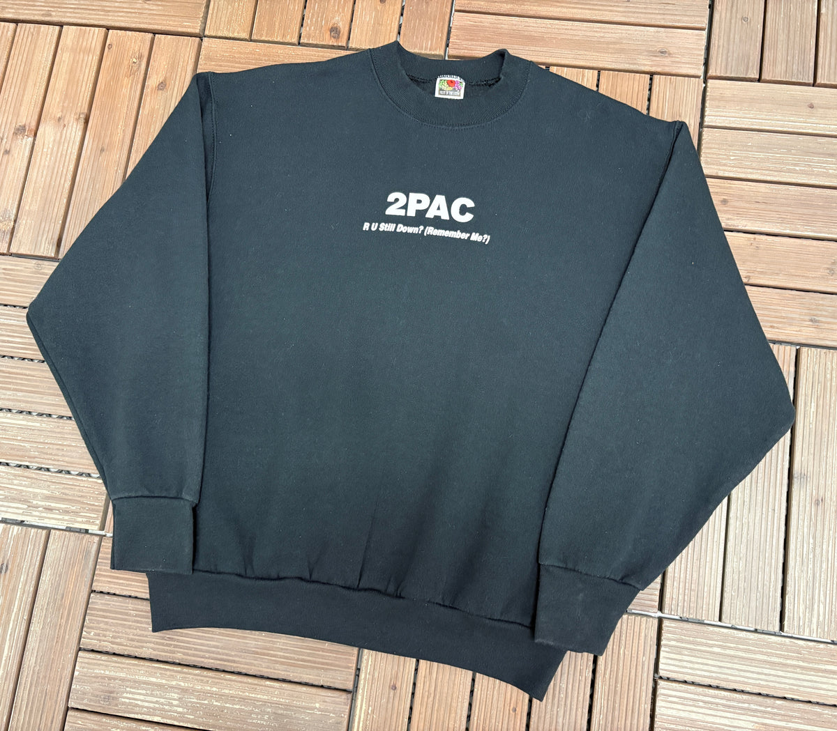 2Pac R U Still Down? Graphic Sweater | Size Large | Vintage 1990s Promotional Black Sweater |