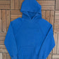 Soffe Sweats Blank Blue Hoodie | Size Large | Vintage 1980s Blank Blue Sweatshirt |