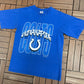 Indianapolis Colts Graphic Tee | Size Large | Vintage 1990s NFL Football Blue T-Shirt |