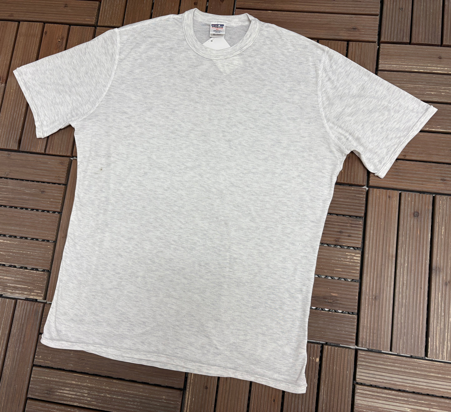 Patagonia Capilene Blank Grey Tee | Size X-Large | Vintage 1990s Made in USA T-Shirt |