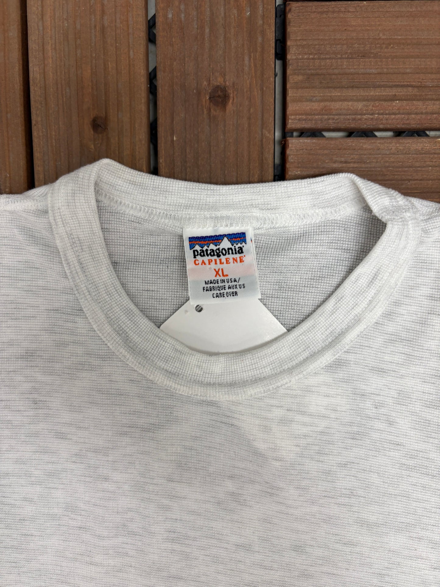 Patagonia Capilene Blank Grey Tee | Size X-Large | Vintage 1990s Made in USA T-Shirt |