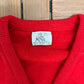 St. Andrews The Old Course Graphic Sweater | Size Large | Vintage 1980s Golf Red Sweater |