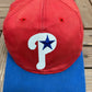 Philadelphia Phillies Embroidered Hat | Snap Back | Vintage 1990s MLB Baseball Red Cap |