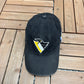 Pittsburgh Penguins Embroidered Graphic Hat | Snap Back | Vintage 1990s NHL Hockey Black Cap |