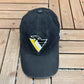 Pittsburgh Penguins Embroidered Graphic Hat | Snap Back | Vintage 1990s NHL Hockey Black Cap |
