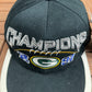 Green Bay Packers 1997 NFC Champions Graphic Hat | Snap Back | Vintage 1990s Sports Specialties NFL Black Cap |