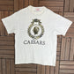 Caesars Palace Las Vegas Graphic Tee | Size X-Large | Vintage 1990s Promotional White Tee |