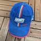 New York Giants Embroidered Graphic Hat | Strap Back With Clasp | Vintage 2000s NFL Football Blue Cap |