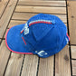 New York Giants Embroidered Graphic Hat | Strap Back With Clasp | Vintage 2000s NFL Football Blue Cap |