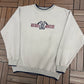 Mickey Mouse Embroidered Graphic Crewneck | Size X-Large | Vintage 2000s Disney Promotional Beige Sweater |