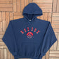 Boston Red Sox Embroidered Graphic Hoodie | Size Large | Vintage 2000s MLB Baseball Blue Sweater |