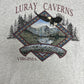 Luray Caverns, Virginia Graphic Tee | Size Large | Vintage 1990s Tourist Grey T-Shirt |