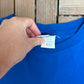 Mickey Mouse Embroidered Graphic Tee | One Size | Vintage 1990s Disney Cartoon Blue T-Shirt |