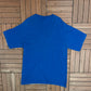 Mickey Mouse Embroidered Graphic Tee | One Size | Vintage 1990s Disney Cartoon Blue T-Shirt |