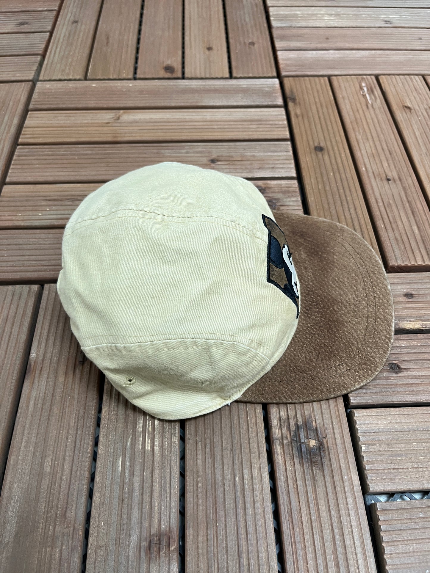 Mickey Mouse Embroidered Graphic Hat | One Size | Vintage 1990s Disney Promotional Beige Cap |