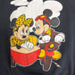 Mickey & Minnie Mouse Graphic Crewneck | Size Small | Vintage 1990s Promotional Cartoon Black Sweatshirt |