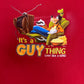 Goofy It's A Guy Thing Livin' Like A King Graphic Tee | Size XX-Large | Vintage 2000s Disney Cartoon Red T-Shirt |