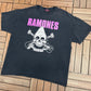 Ramones Gabba Gabba Hey Graphic Tee | Size X-Large | Vintage 2000s Rock Band Black T-Shirt |