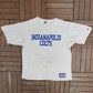 Indianapolis Colts Graphic Tee | Size X-Large | Vintage 1990s NFL Football Grey T-Shirt |