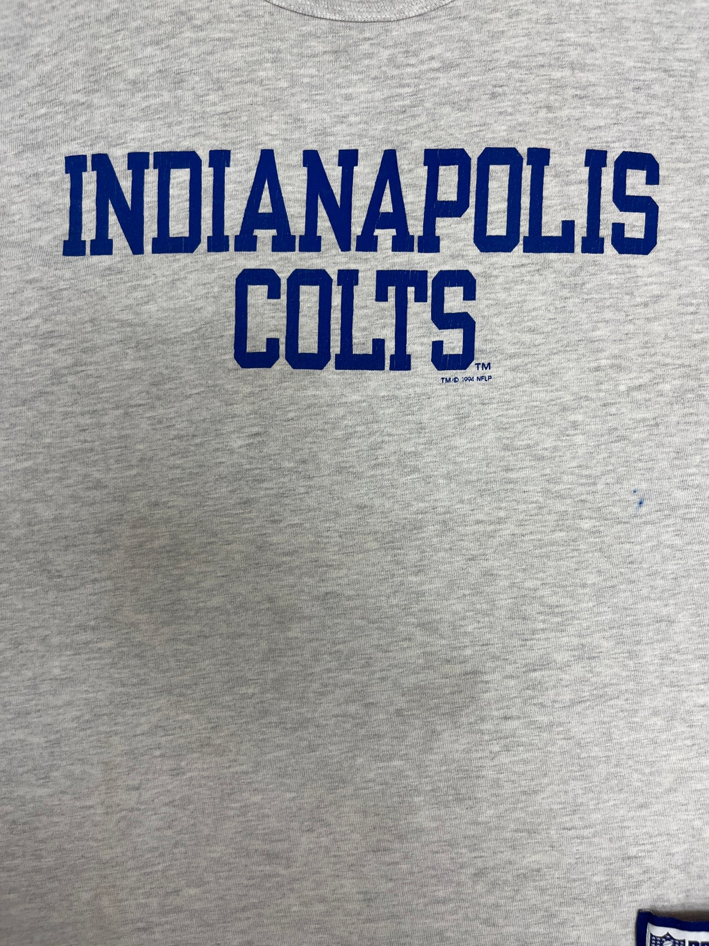 Indianapolis Colts Graphic Tee | Size X-Large | Vintage 1990s NFL Football Grey T-Shirt |